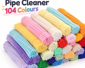 100pcs 8mm×30cm Super Dense Pipe Cleaners for DIY Crafts