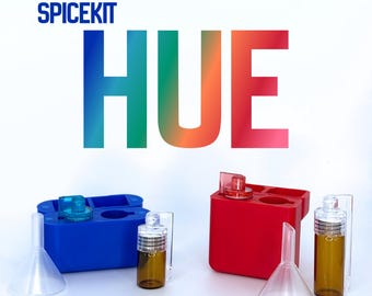 SpiceKit Hue | Colorful 3D Printed Portable Spice Kit for Camping, Travel & On-the-Go