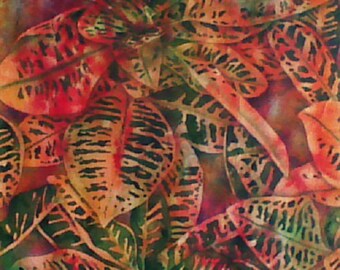 Acuarela original de crotons en Masa de papel 20 por 30 pulgadas por Joanne Pattison