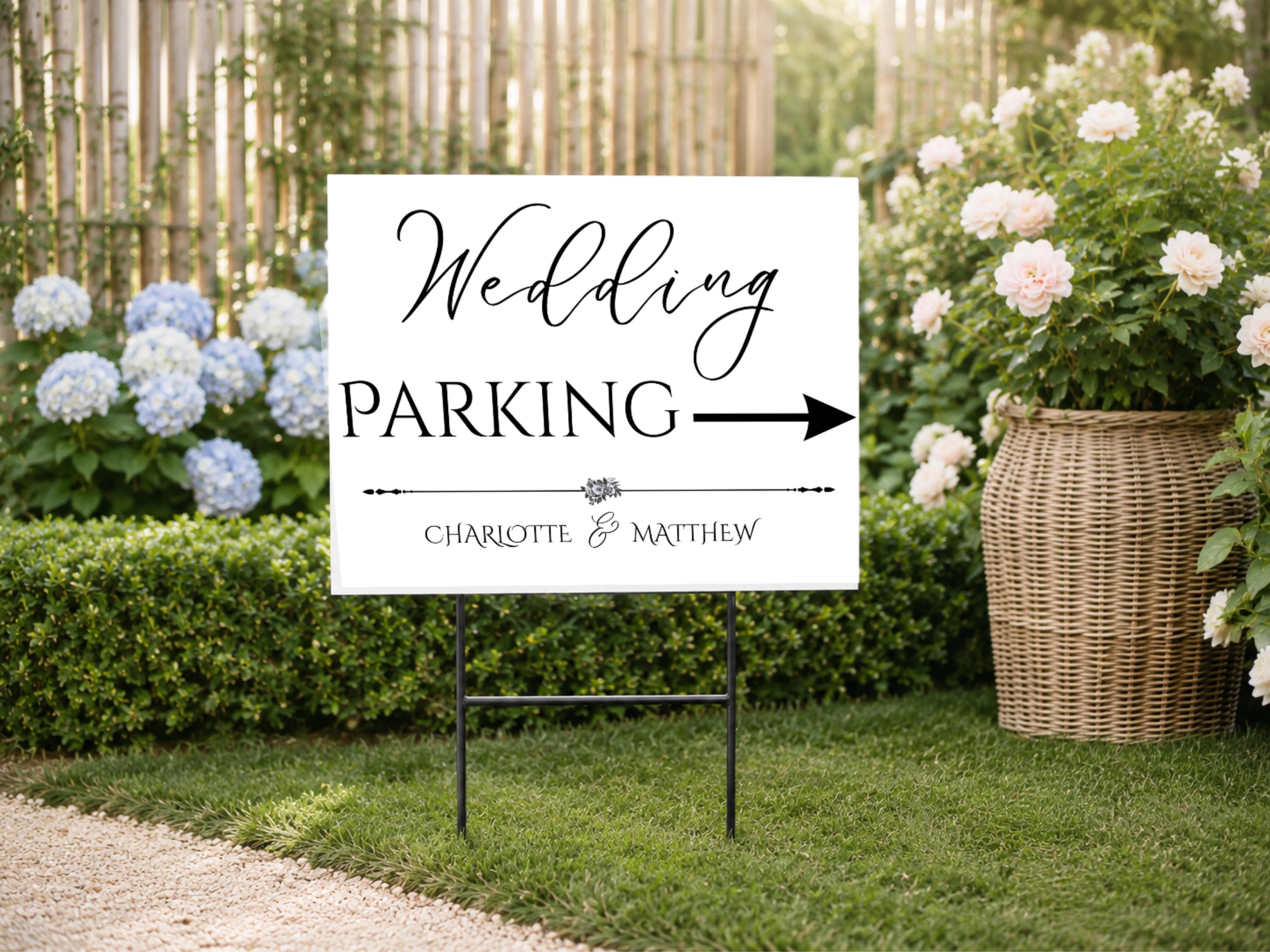 Wedding Parking Sign Template