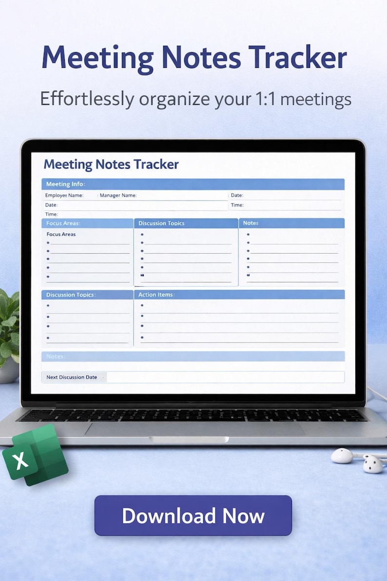 Notes Tracker Photo Meeting Notes Tracker - Etsy