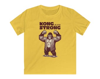 Kong Strong Gorilla Illustration Kids Tee | Brazilian Jiu Jitsu