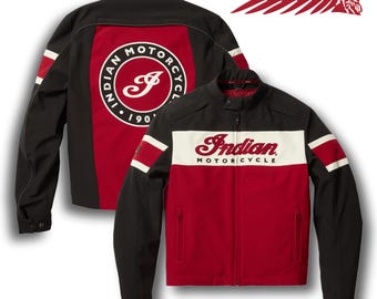 Chaqueta de motociclista Madison para hombre de Indian Motorcycle, color rojo / Chaqueta de motociclista / Equipamiento para motociclistas / Chaqueta de moto informal para hombre