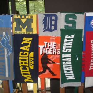 Favorite Team Upcycled T-Shirt Scarf - special request only, college team scarf, pro team scarf, home team scarf, long scarf, custom scarf