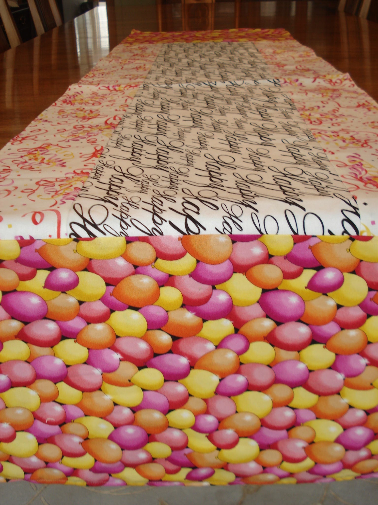 Celebration Table Runner Birthday Party Table Runner Etsy