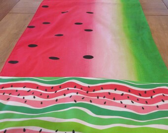 Wassermelone Tischläufer, Sommer Picknick Dekor, Spoonflower Stoff (18x52)
