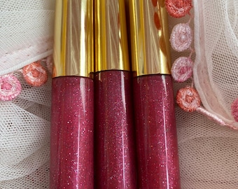 Fuchsia Glow Luxe Lip Gloss | Hydrating High Shine, Shimmer Pink