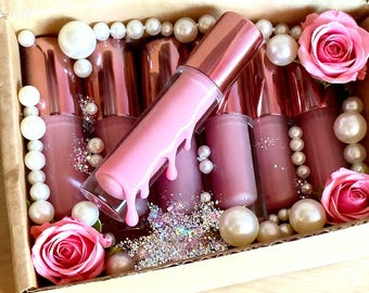 Baby Pink Shimmer Gloss – Hydrating Glitter Lip Shine