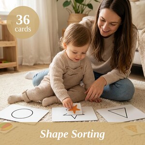 Montessori Shape Sorting Activity Mats | Toddler Matching Game (Digital Download)