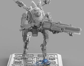 Robot francotirador de ciencia ficción STL / Modelo 3D para impresión de robot de combate futurista / – 75 mm 100 mm – / Descarga digital