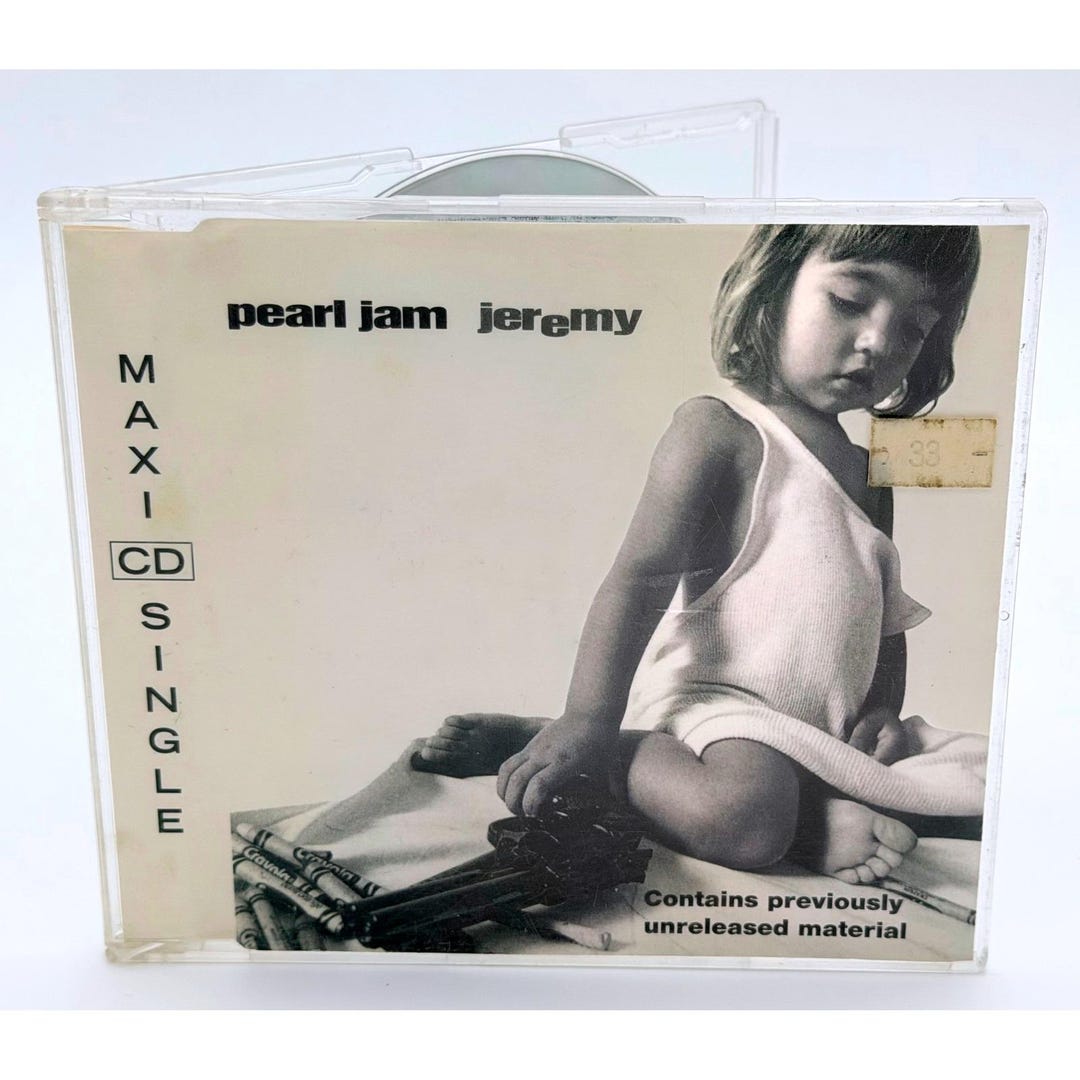 Pearl Jam Jeremy Maxi CD Single 1992 Yellow Ledbetter Footsteps Epic ...