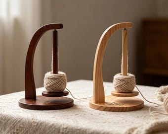 Personalisierter Garnhalter mit Gravur, magnetischer Garnspinner aus Holz zum Stricken und Häkeln, individuelles Geschenk für Mama