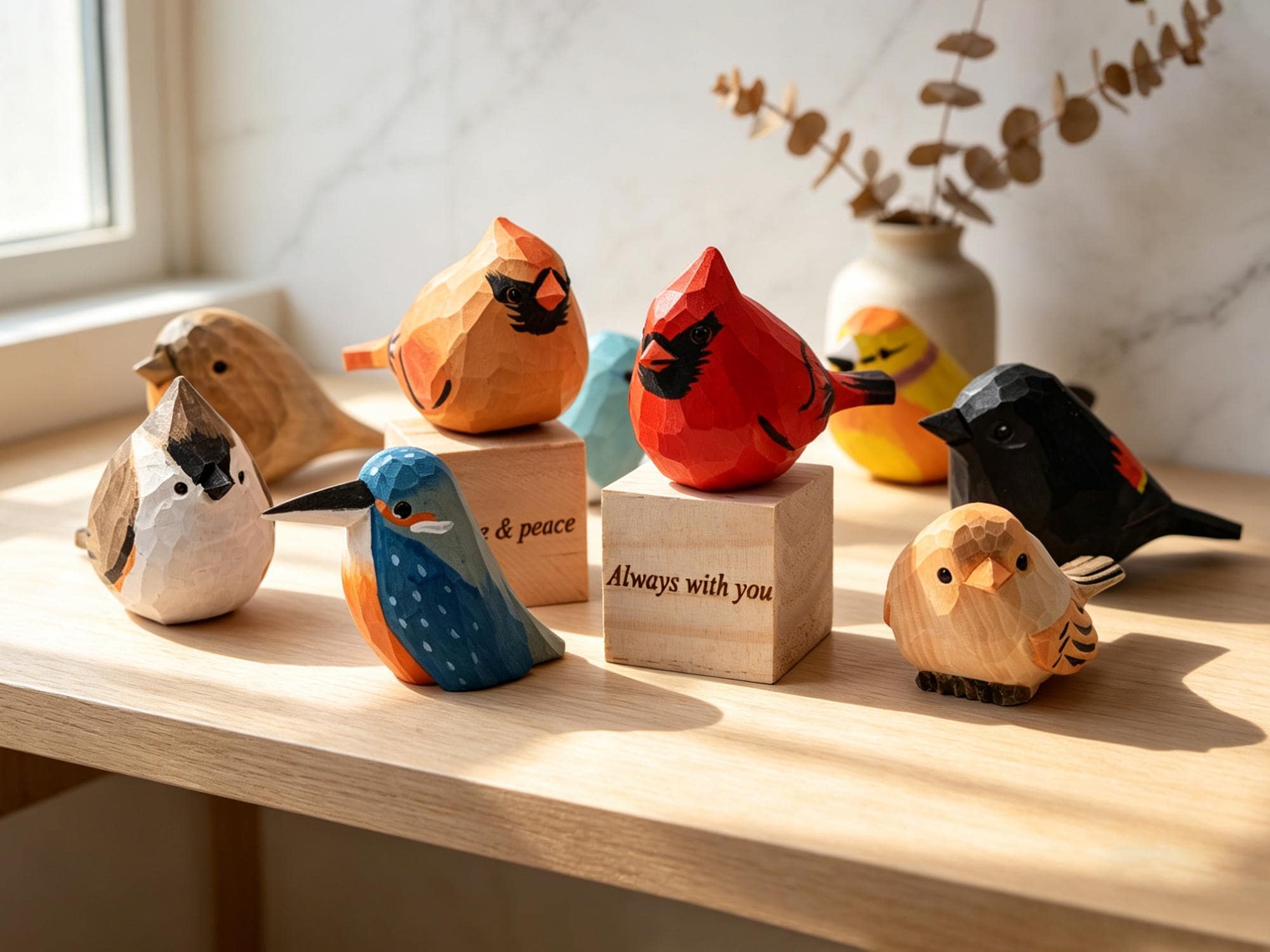 鳥の木彫り - Etsy 日本