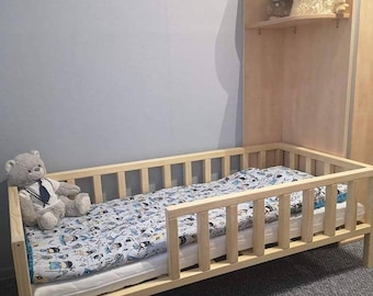 Classic bed with mattress guards 160x80 NO Painted