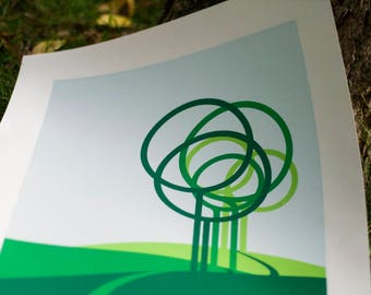 Shakkei - Posters for Parks 2017 Screen Printed Poster