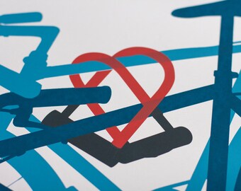 Inseparable- Artcrank Minneapolis 2017 10th Anniversary Screen Printed Bike Poster Reprint