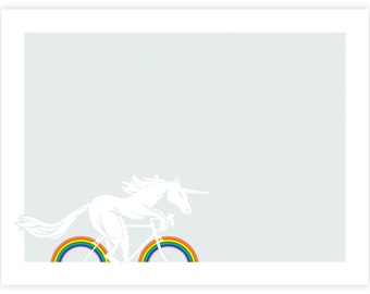 Riding Rainbows - Artcrank 2018 Screen Printed Bike Poster