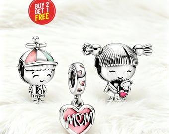 Motherly Joy Sterling Silver Charm Set Elegant Jewelry Gift