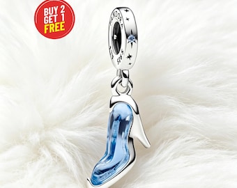 Disney Cinderella's Glass Slipper Dangle Charm Jewelry gift for her
