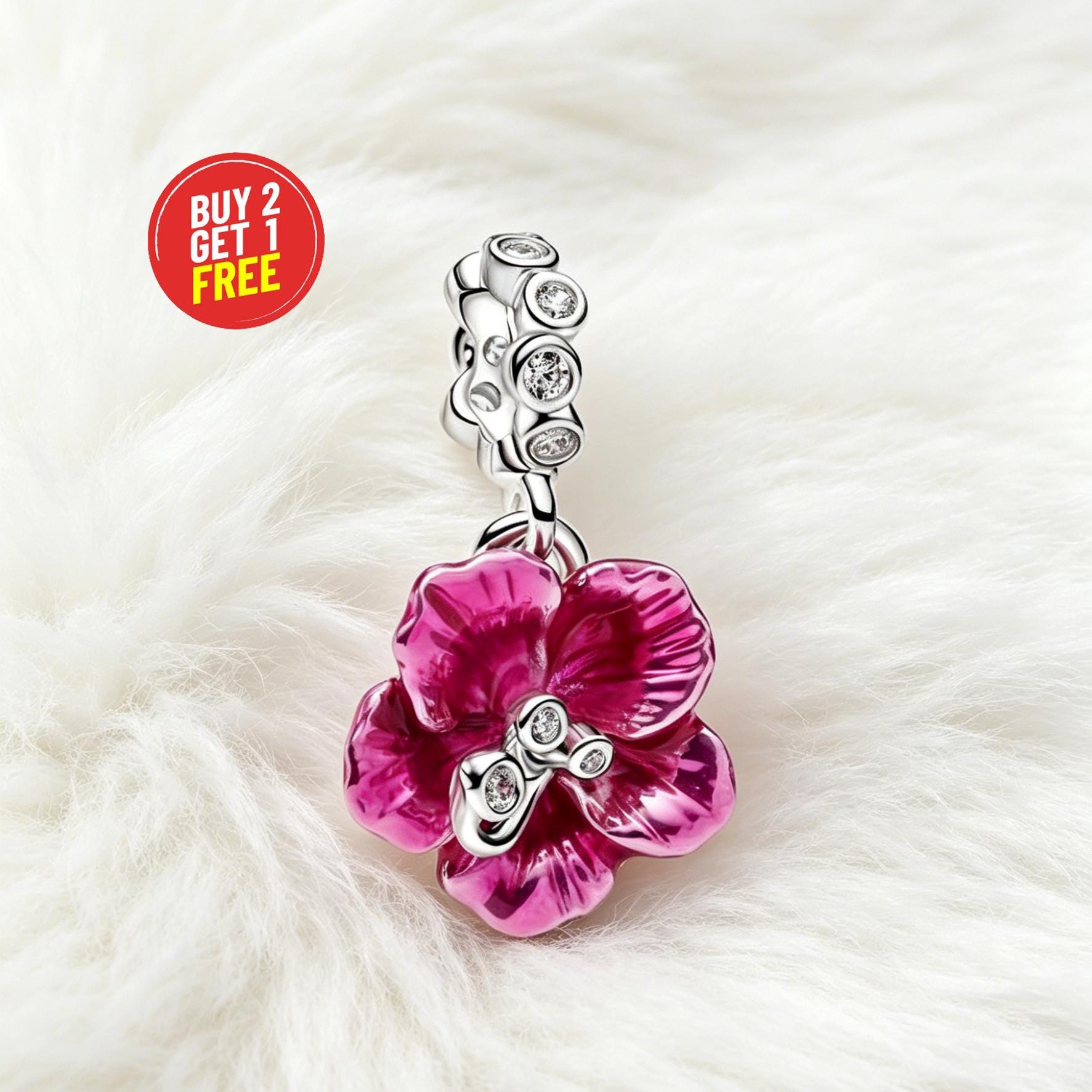 Hibiscus charm pandora - Etsy 日本