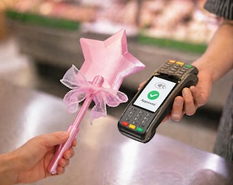 Contactless Payment Magic Wand, NFC Tap-to-Pay Stick, Funny Wizard Prop for Credit & Debit Cards