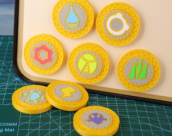 Imán para nevera con insignia de fantasía impresa en 3D, de PLA, ideal para decoración de refrigeradores, sala de juegos y como regalo para coleccionistas.