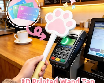 Varita para tarjetas con forma de pata de gato, color personalizado, tarjetero de crédito PLA, regalo lindo Kawaii para cosplay, accesorio divertido para amantes de las mascotas, varita de color pastel