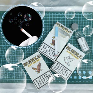 Juguete de cigarrillo de burbujas, accesorio para dejar de fumar, regalo divertido para el Día del Padre, soplador de burbujas de PLA, artículo de fiesta novedoso para papá, accesorio de broma para fiestas.