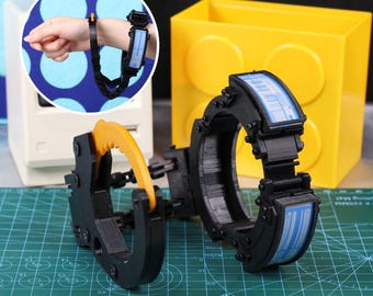 Sci-Fi handboeien Cosplay Prop 3D-gedrukte metaalhars Game Replica-accessoire Futuristisch Cosplay Gear Collectible Display Conventie Prop Gear