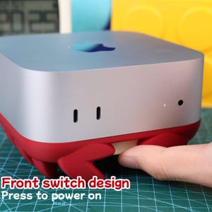 Mac Mini Stand 3D Printed PLA Cooling Dock Cute Macmini Cooling Base Desktop Organizer Apple Mac Mini Holder Tech Gift Mini PC Cooling