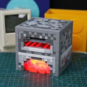 3Dプリント ピクセルブロック LEDナイトライト貯金箱 USB電源 レトロゲーマーデスク装飾ギフト