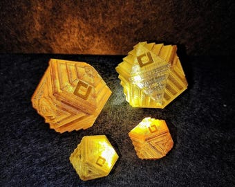Lámpara LED de cristal futurista impresa en 3D para escritorio, decoración, mini cubo luminoso, adorno, regalo, lámpara de cristal de ciencia ficción, cubo luminoso, decoración LED.
