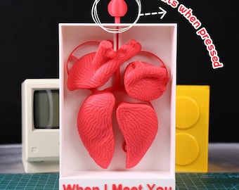 Escultura interactiva de arte médico con forma de corazón, modelo anatómico de corazón, divertido juguete de escritorio médico, regalo de arte cinético para estudiantes de medicina.