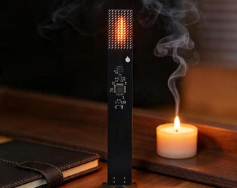 Estilo tecnológico Geek, vela electrónica, simulación de vela LED, luz ambiental, estilo Ins, decoración de escritorio, decoración romántica para el hogar con luz de vela