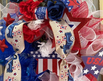 Corona patriótica con la bandera