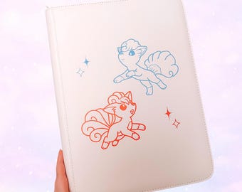 Binder Pokémon Custom - Custom Pokemon Binder • TCG Card Binder • Vulpix & Alolan Vulpix • Cute Album • Handmade Gift - 4 / 9 Pocket