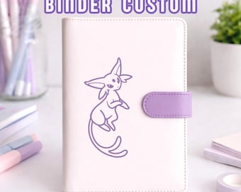 Binder Custom Pokémon - Custom Binder Pokemon A5 • TCG Card Album • Cute Aesthetic Album • Espeon Kawaii Binder • Handmade Gift - 4 Pocket