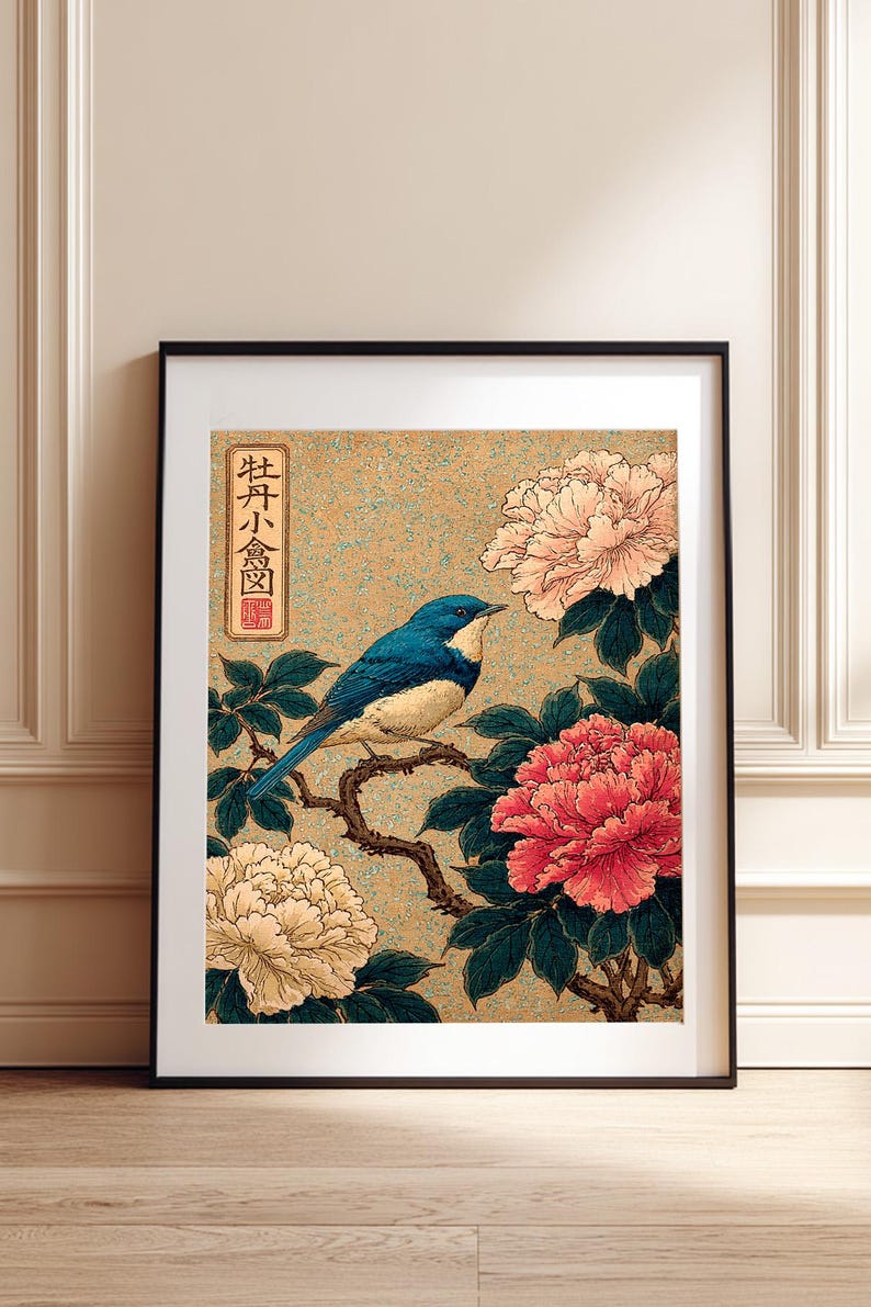 Japanese Ukiyo E Poster, Traditional Inspired Woodblock Style Wall Art ...