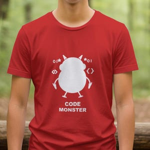 Code Monster / Programmierer-Shirt / Lustiges Entwickler-T-Shirt / Geschenk für Software-Ingenieure / Bekleidung für Programmierer