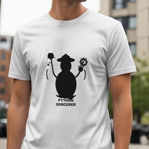 Python Sorcerer / Programmer Shirt / Coding Tee / Developer Gift / Tech Humor Apparel
