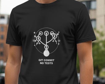 Git Commit No Tests / Programmerare / Utvecklarhumor / Programvaruingenjörsgåva / Kodningstecken