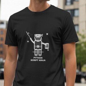 Python Script Ninja / Programmer Shirt / Coding Tee / Developer Gift / Software Engineer Apparel afbeelding 1