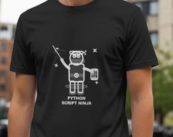 Python Script Ninja / Programmierer-Shirt / Coding-T-Shirt / Entwicklergeschenk / Bekleidung für Software-Ingenieure