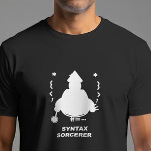 Syntax-Zauberer-T-Shirt | Lustiges Geschenk für Softwareentwickler | Einzigartiges Design