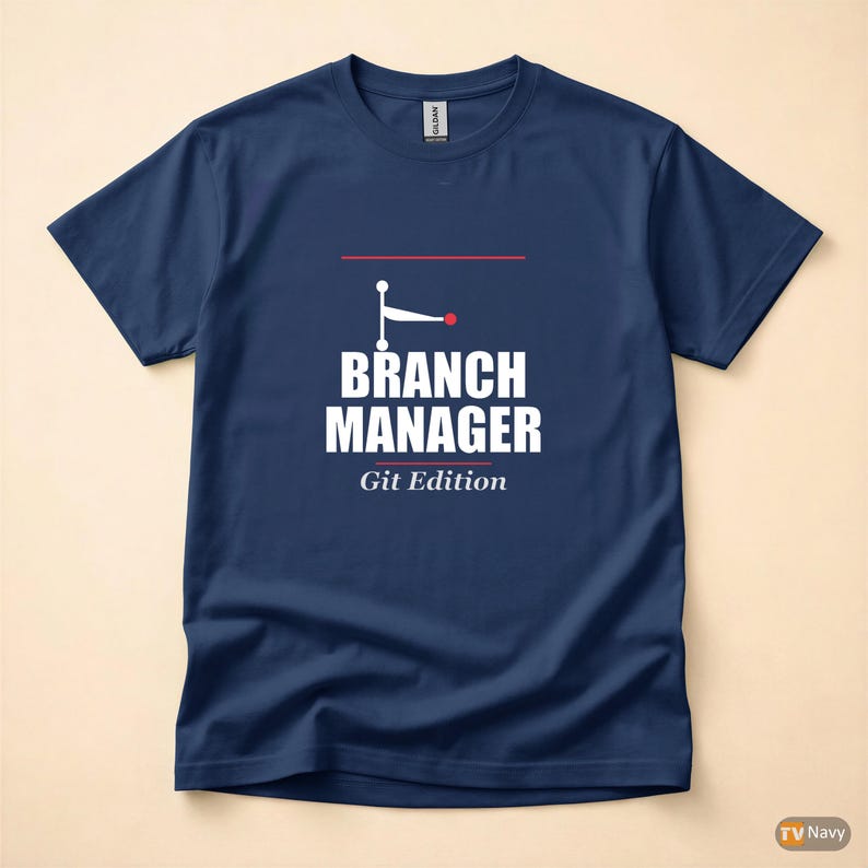Branch Manager / Git Developer / Software Engineer / Bold Typography Tee image 4