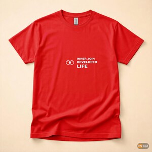 Camiseta INNER JOIN Developer Life / Camiseta de Programador / Camiseta de Codificação / Presente para Engenheiro de Software / Roupa Geek imagem 7