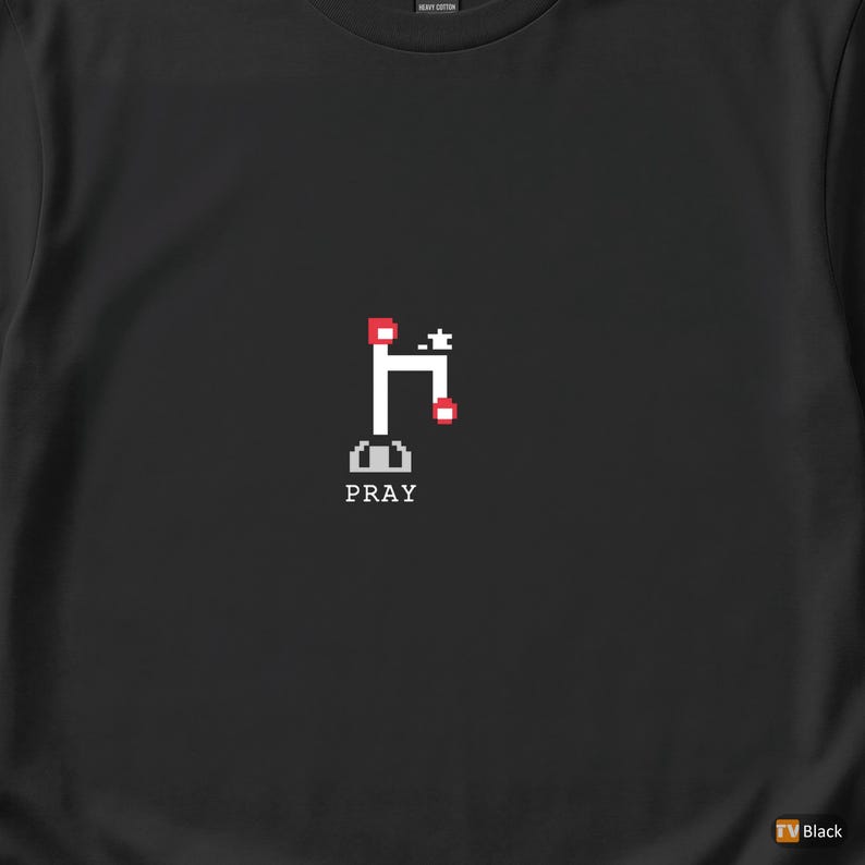 Commit Push Pray / Developer Git / Funny Programmer Tee / Retro Tech Humor image 2