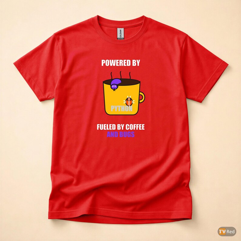 Powered By Python / Developer T-Shirt / Programmer Coffee Coder Tee image 5