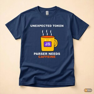 Unexpected Token Coffee / JavaScript Developer / Programmer Tee Bild 4