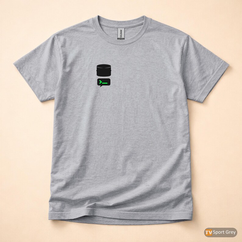 Datenbank-Experte / SQL-Entwickler / Hacker-T-Shirt / Minimalistisches Logo-T-Shirt Bild 8